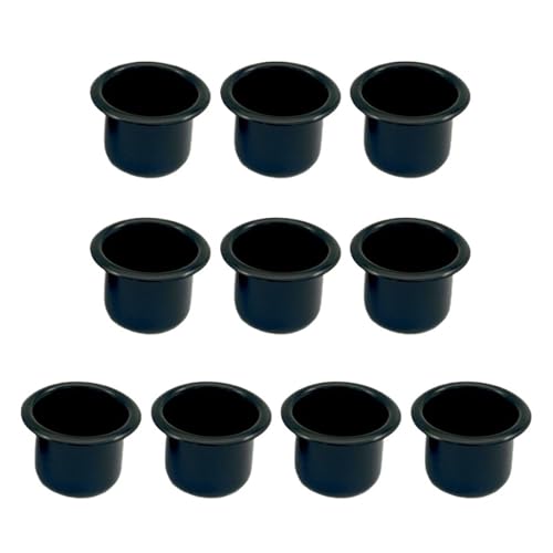 ZINTCBLGE 10PCS Mini Runde Aluminium Kerze Tasse Gold Silber Leuchter Herstellung Tray Halter Container(BK) von ZINTCBLGE