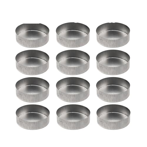ZINTCBLGE 12 Stück Kerzenbecher-Behälterhalter aus Metall(4.1x1.2cm) von ZINTCBLGE