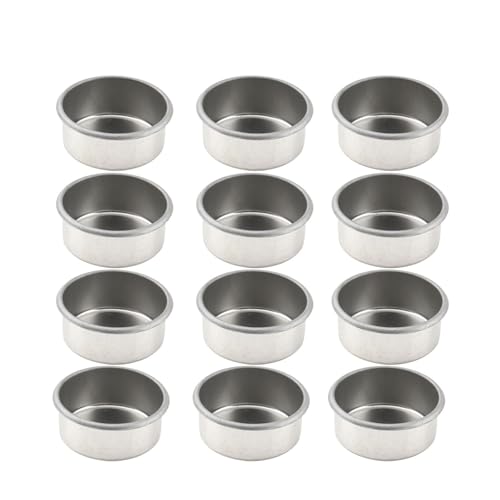 ZINTCBLGE 12 Stück Kerzenbecher-Behälterhalter aus Metall(4.2x1.9cm) von ZINTCBLGE