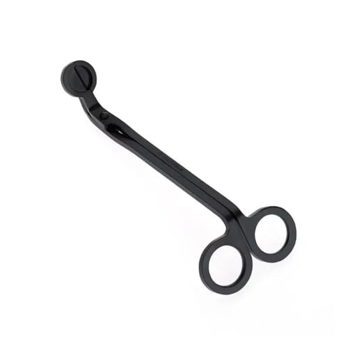 ZINTCBLGE 18 cm Kerzendochtschneider, runder Kopf, handgefertigte Werkzeuge, Scherenschneider, Edelstahl mit langem Griff(Black) von ZINTCBLGE