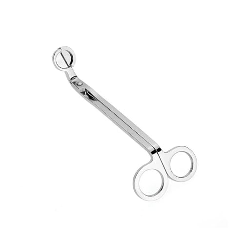 ZINTCBLGE 18cm Kerze Docht Trimmer Edelstahl Schere Trim Cutter Runde Kopf Kerzen Core Schere(Silver) von ZINTCBLGE