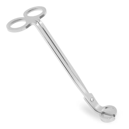 ZINTCBLGE 18cm Kerze Docht Trimmer Edelstahl Trim Cutter Runde Kopf Kerzen Core Schere Handgemachte Werkzeuge(Silvery) von ZINTCBLGE