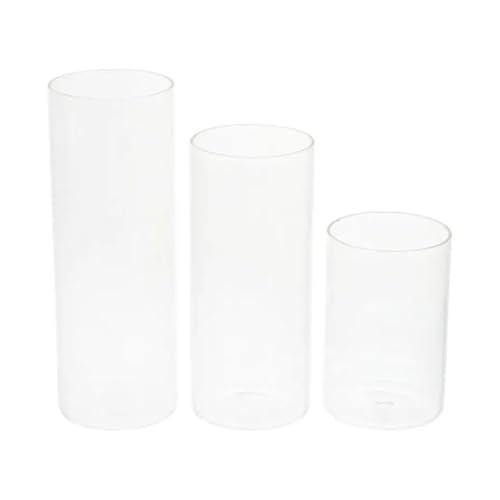 ZINTCBLGE 3 stücke Glas Halter Zylinder Tasse Transparent Tee Licht Leuchter(220 270 310ml) von ZINTCBLGE