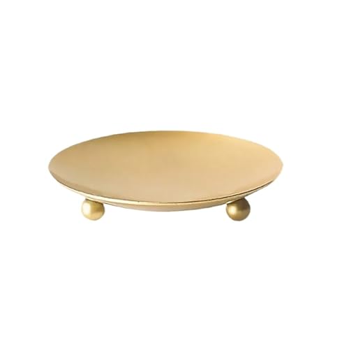 ZINTCBLGE Eisen Schwarz Gold Kerzenhalter Tablett Basis Hochzeit Party Urlaub Bankett Dekorativ(83000152) von ZINTCBLGE