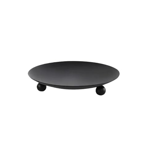 ZINTCBLGE Eisen Schwarz Gold Kerzenhalter Tablett Basis Hochzeit Party Urlaub Bankett Dekorativ(83000155) von ZINTCBLGE
