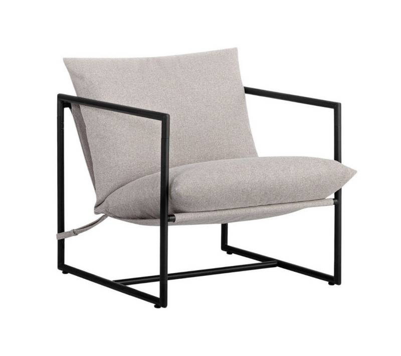 ZINUS Loungesessel Aidan mit Metallgestell und gepolstertem Kissen (Packung, 1-St., Relaxsessel, Schwarz), Stilvoll von ZINUS