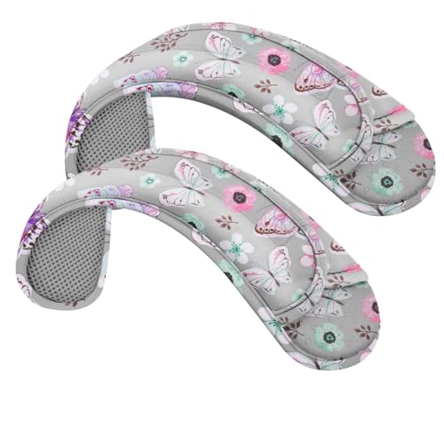 ZINZ 2er-Pack Universal-Schulterpolster mit ultradickem Kissen für Taschen, Gepäck, Crossbody, Plus lang & rutschfest & atmungsaktiv,Schmetterling von ZINZ