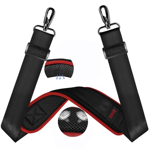 ZINZ 60" Universal Taschengurt mit ultradickem, festem, atmungsaktivem Polster, Verstellbarer, robuster Schultergurt für Laptop-Tasche, Umhängetasche, Gepäck, Sporttasche und mehr –B01K02 von ZINZ