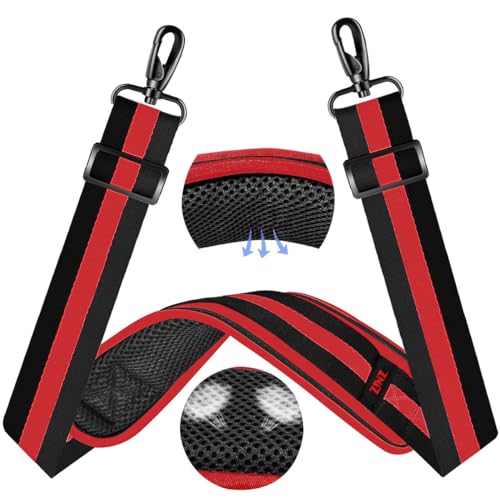 ZINZ 60" Universal Taschengurt mit ultradickem, festem, atmungsaktivem Polster, Verstellbarer, robuster Schultergurt für Laptop-Tasche, Umhängetasche, Gepäck, Sporttasche und mehr –TW01B02 von ZINZ