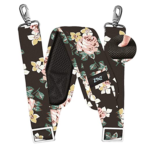 ZINZ 79 Zoll Schultergurt,Unbeweglichem Kissen und Zwei Balance-Schnallen Universal-Ersatzgurt mit Metall-Drehhaken für Laptoptaschen,Gepäcktaschen,Kamera,Umhängetasche(200cm,DR01S01) von ZINZ