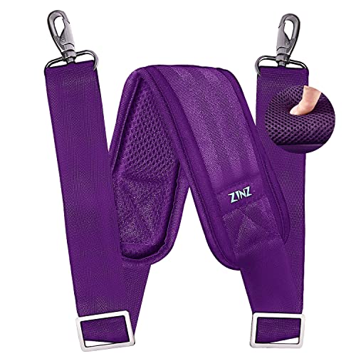 ZINZ 79 Zoll Schultergurt,Unbeweglichem Kissen und Zwei Balance-Schnallen Universal-Ersatzgurt mit Metall-Drehhaken für Laptoptaschen,Gepäcktaschen,Kamera,Umhängetasche(200cm,LP01U01) von ZINZ