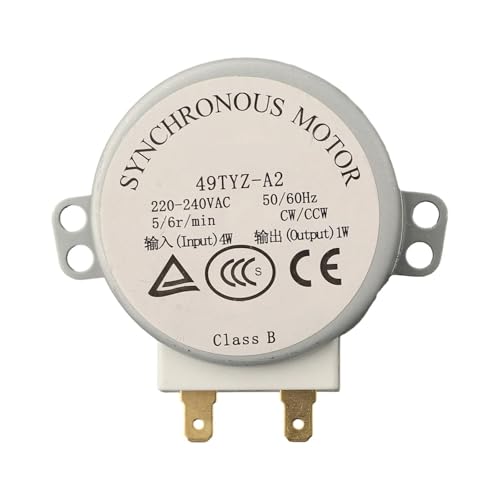 49TYZ-A2 Mikrowellen-Drehteller-Backup-Motor For AC 220-240V-Modelle, 5-6 U/min, 50/60Hz, Mikrowellenzubehör 49TYZ-A2 Mikrowellen-Drehteller-Backup-Motor For AC 220-240V-Modelle, 5-6 U/min, 50/60Hz, Mikrowellenzubehör von ZIOAMWBHZ