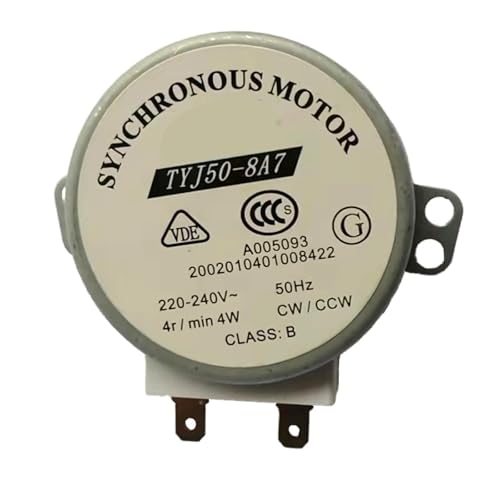 Mikrowellen-Tablettmotor, 220–240 V, 4 W, 50 Hz, CW/CCW, Mikrowellen-Drehteller-Synchronmotor, Kompatibel Mit Luftgebläse, TYJ50-8A7 49TYZ-A2 Mikrowellen-Tablettmotor, 220–240 V, 4 W, 50 Hz, CW/CCW, Mikrowellen-Drehteller-Synchronmotor, Kompatibel Mit Luftgebläse, TYJ50-8A7 49TYZ-A2 von ZIOAMWBHZ