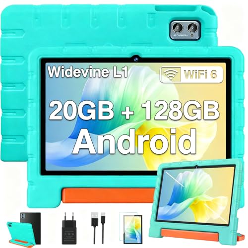 ZIOVO Kinder Tablet 10 Zoll Android 14 mit 20 GB RAM+128GB ROM(TF 1TB), WiFi 6, Octa-Core, Widevine L1, Kindersicherung, 6000mAh, BT 5.0, GMS Certified Kids Tablet mit Eva Case - Grün ZIOVO Kinder Tablet 10 Zoll Android 14 mit 20 GB RAM+128GB ROM(TF 1TB), WiFi 6, Octa-Core, Widevine L1, Kindersicherung, 6000mAh, BT 5.0, GMS Certified Kids Tablet mit Eva Case - Grün von ZIOVO
