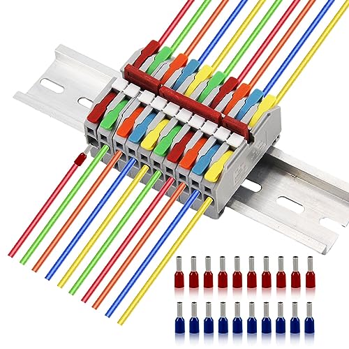 ZIOYA 10 Stück Reihenklemmen Hutschiene 0,5-4mm² Kabel Klemmen Verbinder Reihenklemmen Durchgangsklemme mit Markierungsstreifen und Schiene klemmleiste für Feste Kabel Automatisierungsprojekte ZIOYA 10 Stück Reihenklemmen Hutschiene 0,5-4mm² Kabel Klemmen Verbinder Reihenklemmen Durchgangsklemme mit Markierungsstreifen und Schiene klemmleiste für Feste Kabel Automatisierungsprojekte von ZIOYA