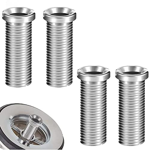 ZIOYA 4 Stücke Hohlschraube Spüle 35mm Edelstahl Abflusssiebschraube Hohlschraube für Siebkorbventile für Sieb Stopfen Spüle Küchen abflüsse Ablauf Garnitur Zubehör von ZIOYA