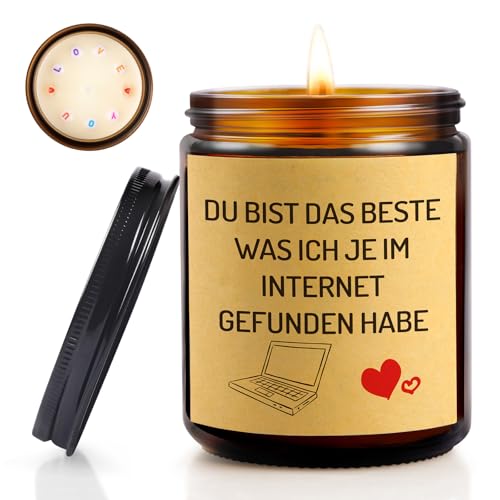 Valentinstag Jahrestag Geschenk für Ihn - Sandelholz Duftkerze Liebes Geschenke Männer Frauen Freund Freundin Weihnachten Geburtstag Liebesgeschenk Valentinstagsgeschenk für Sie Ihn1 (brownsie) von ZIP TOOL