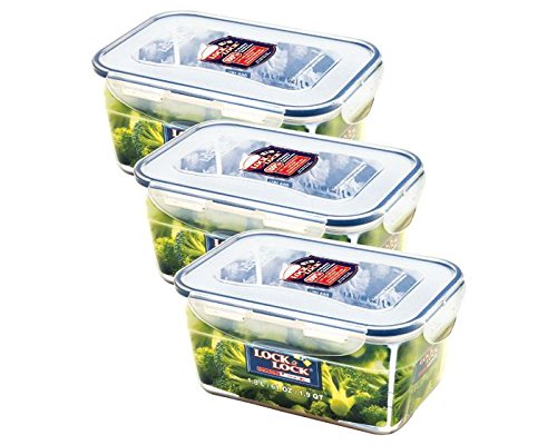 ZIP Premium Frischhaltedose | Vorratsdose | Gefrierdose | Frischhaltebox | 1,8 Liter | Lock&Lock HPL322-3er Set von ZIP Premium