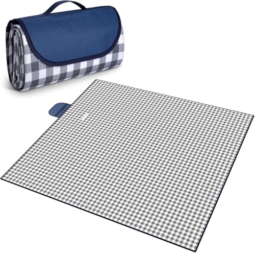 ZIPEEU Picknickdecke Wasserdicht 150x100 - Picnic Blanket Isoliert Groß Picknick Decke Outdoor Waschbar Picnic Mat Stranddecke Sandfrei mit Griff für Camping Wandern Park Strand von ZIPEEU