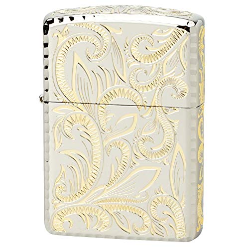 Zippo Armor Case Classic Arabesque Silver Gold Plating 5-Sides Etching Japan Limited Oil Lighter von Zippo