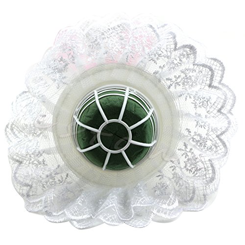 ZIRAN Neu 1 Satz Hochzeit Braut Braut Blumenstrauß Griffhalter Mit Spitze Kragen Brautstrauß von ZIRAN