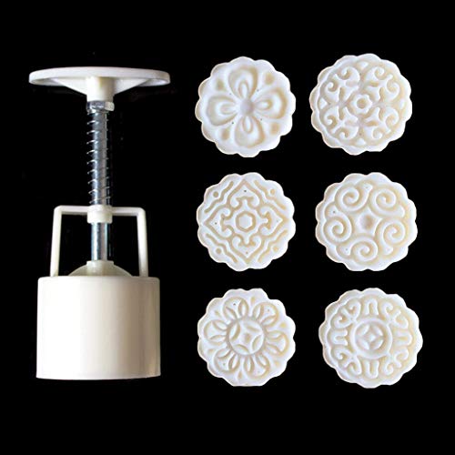 qiuxiaoaa 6Pcs 3D Blumen Briefmarken Moon Cake Dekor Form Fass runde Mooncake Form 50G Gebäck Mooncakes Hand DIY Tool Kuchen Werkzeuge qiuxiaoaa 6Pcs 3D Blumen Briefmarken Moon Cake Dekor Form Fass runde Mooncake Form 50G Gebäck Mooncakes Hand DIY Tool Kuchen Werkzeuge von ZIRAN