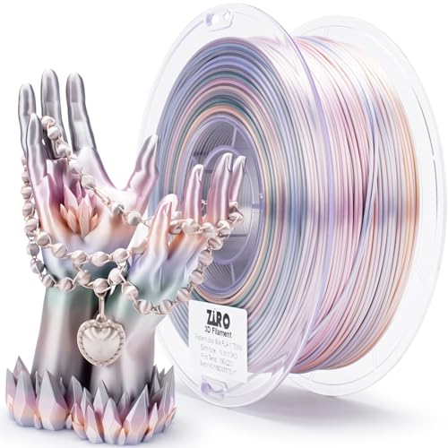 ZIRO Seide Multicolor 3D Drucker Filament, Seide Gradient PLA Filament 1.75mm, Schnelle Farbveränderung Silk PLA Passend für Die Meisten 3D Drucker, Maßgenauigkeit +/-0.03mm, 1KG/2.2lb Spule, Erdtöne ZIRO Seide Multicolor 3D Drucker Filament, Seide Gradient PLA Filament 1.75mm, Schnelle Farbveränderung Silk PLA Passend für Die Meisten 3D Drucker, Maßgenauigkeit +/-0.03mm, 1KG/2.2lb Spule, Erdtöne von ZIRO