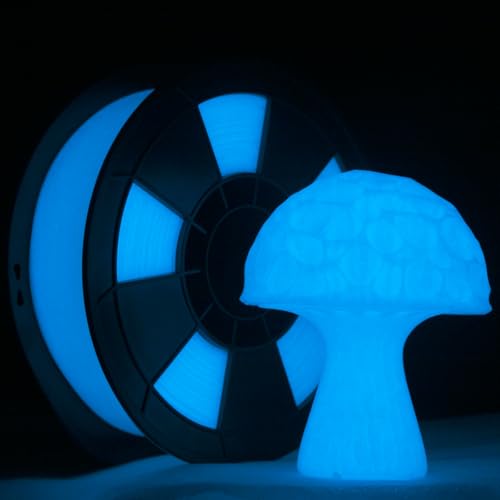 ZIRO 3D Drucker Filament PLA PRO 1.75mm Glow In the Dark Color Series 1KG(2.2lbs), Dimensional Accuracy +/- 0.03mm, GID Blau von ZIRO
