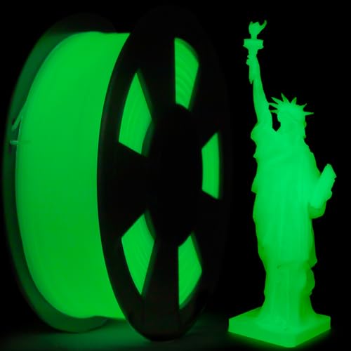 ZIRO 3D Drucker Filament PLA PRO 1.75mm Glow In The Dark Color Series 1KG(2.2lbs), Dimensional Accuracy +/- 0.03mm, GID Grün von ZIRO