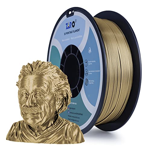 ZIRO 3D Drucker Filament PLA PRO Metall Series 1.75 1KG(2.2lbs), Dimensional Accuracy +/- 0.03mm,Kupfer von ZIRO