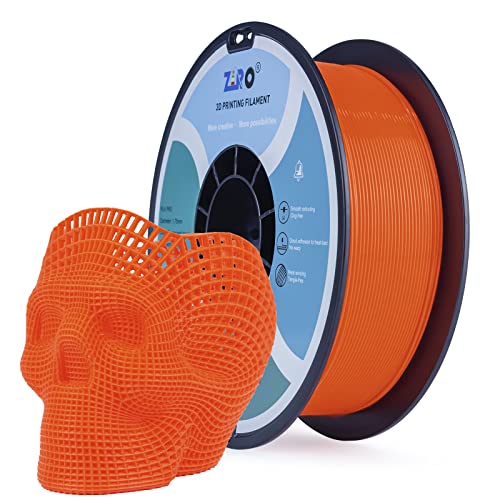 ZIRO PLA Filament 1.75mm, 3D Drucker Filament PLA Neon Series 1.75mm 1KG(2.2lbs), Dimensional Accuracy +/- 0.03mm, Neon Orange von ZIRO