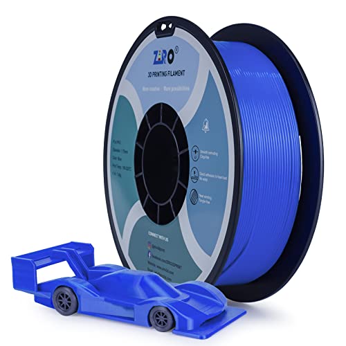 ZIRO PLA Filament 1.75mm, 3D Drucker filament PLA Basic Color Series 1.75mm 1kg (2.2lbs), Maßgenauigkeit +/- 0.03mm, Blau von ZIRO