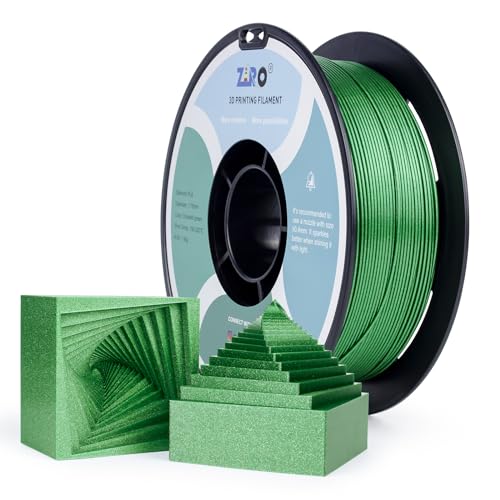 ZIRO Glitter PLA Filament 1.75mm, 3D Drucker Filament PLA 1.75mm Diamond Series 1kg/2.2lbs, Kompatibel mit FDM 3D Druckern, Diamant-Smaragdgrün von ZIRO