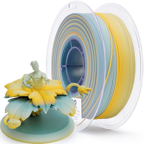 ZIRO Matt Multicolor PLA Filament 1.75mm, Schneller Farbwechsel Matte 3D Drucker Filament, 1kg Spule für Die Meisten FDM 3D-Drucker, Maßgenauigkeit +/-0.03mm, Herbstfrost von ZIRO