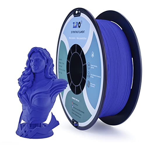 ZIRO Matte PLA Filament 1.75mm, 1kg 3D Drucker Filament, High Toughness PLA, Dimensional Accuracy +/- 0.03mm, Blau von ZIRO