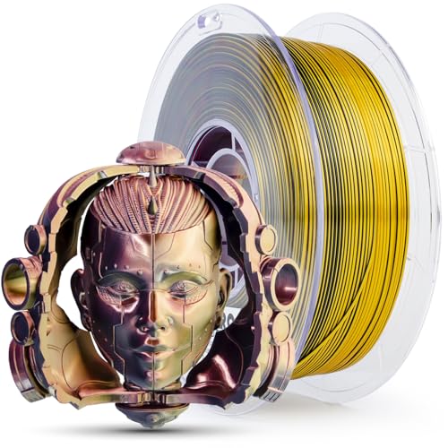 ZIRO Mehrfarbiges Seide 3D Filament, Seidiges Coextrusions PLA Filament 1.75mm, Silk PLA Passend für Die Meisten FDM 3D Drucker, 1kg Spule, Steam Punk ZIRO Mehrfarbiges Seide 3D Filament, Seidiges Coextrusions PLA Filament 1.75mm, Silk PLA Passend für Die Meisten FDM 3D Drucker, 1kg Spule, Steam Punk von ZIRO