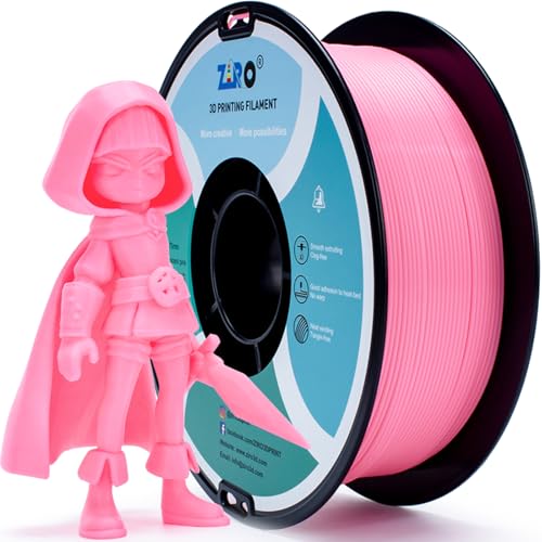 ZIRO PLA Filament 1.75mm, 3D Drucker Filament PLA Neon Series 1.75mm 1KG(2.2lbs), Dimensional Accuracy +/- 0.03mm, Neon Rosa von ZIRO