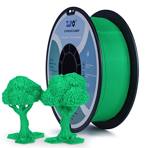 ZIRO PLA Filament 1.75mm, 3D Drucker filament PLA Basic Color Series 1.75mm 1kg (2.2lbs), Maßgenauigkeit +/- 0.03mm, Grün von ZIRO