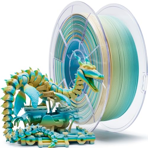 ZIRO Matt Multicolor PLA Filament 1.75mm, Schneller Farbwechsel Matte 3D Drucker Filament, 1kg Spule für Die Meisten FDM 3D-Drucker, Maßgenauigkeit +/-0.03mm, Strand ZIRO Matt Multicolor PLA Filament 1.75mm, Schneller Farbwechsel Matte 3D Drucker Filament, 1kg Spule für Die Meisten FDM 3D-Drucker, Maßgenauigkeit +/-0.03mm, Strand von ZIRO