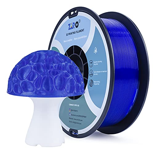 ZIRO PLA Filament 1.75mm, 3D Drucker Filament PLA Durchscheinende Serie 1.75mm 1KG(2.2lbs), Maßgenauigkeit +/- 0.03mm, T-Blau von ZIRO