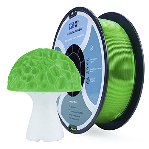 ZIRO PLA Filament 1.75mm, 3D Drucker Filament PLA Durchscheinende Serie 1.75mm 1KG(2.2lbs), Maßgenauigkeit +/- 0.03mm, T-Grün von ZIRO