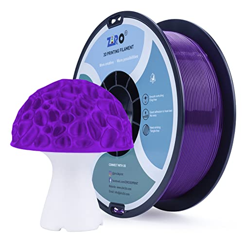 ZIRO PLA Filament 1.75mm, 3D Drucker Filament PLA Durchscheinende Serie 1.75mm 1KG(2.2lbs), Maßgenauigkeit +/- 0.03mm, T-Lila von ZIRO