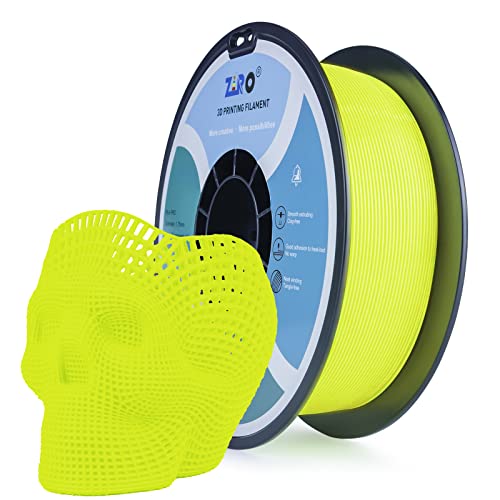 ZIRO PLA Filament 1.75mm,3D Drucker Filament PLA Neon Series 1.75mm 1KG(2.2lbs), Dimensional Accuracy +/- 0.03mm,Neon Gelb von ZIRO