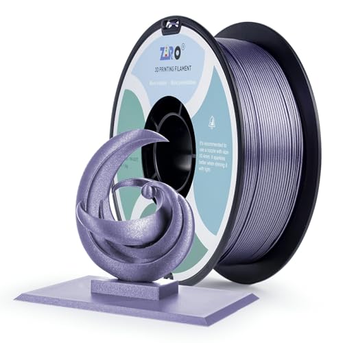 ZIRO Glitter PLA Filament 1.75mm, 3D Drucker Filament PLA 1.75mm Diamond Series 1kg/2.2lbs, Kompatibel mit FDM 3D Druckern, Diamant-Lavendel von ZIRO