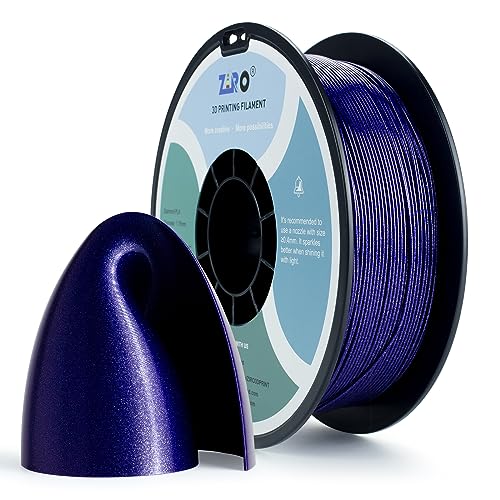 ZIRO PLA Glitter Filament 1.75mm 3D Drucker Filament PLA 1.75mm Diamant Serie 1KG, Dimensional Accuracy +/- 0.03mm, Diamant Blau von ZIRO