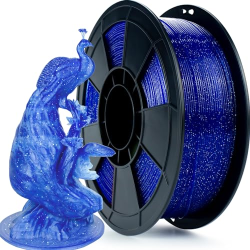 ZIRO PLA Filament 1.75mm 3D Drucker Filament PLA 1.75mm Twinkling Serie 1KG, Dimensional Accuracy +/- 0.03mm, Twinkling Blau von ZIRO