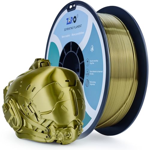 ZIRO Seide PLA 1.75mm Filament, 3D Drucker Filament der Seide PLA Serie 1.75mm 1kg, Durchmessertoleranz bei +/-0.03mm, Bronze von ZIRO