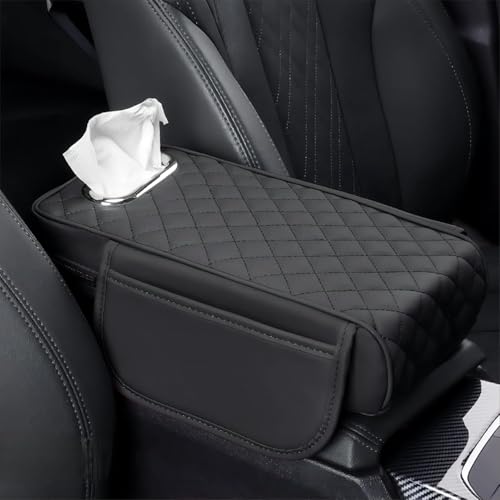 ZIRTUS Auto-Armlehnen-Kissen für BMW 4er Gran Coupe/Series-4 M4 / i4 | 420i 420d 430i M440i xDRIVE Gran Coupe eDRIVE-40 M50 | 5-Doors, Mittelkonsole Auto Armlehnenschoner, B Black von ZIRTUS