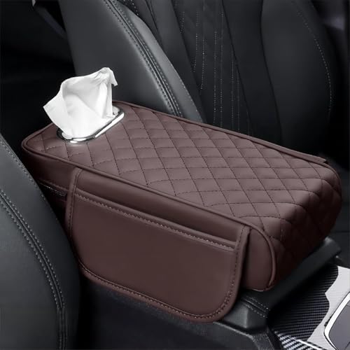 ZIRTUS Auto-Armlehnen-Kissen für BMW 4er Gran Coupe/Series-4 M4 / i4 | 420i 420d 430i M440i xDRIVE Gran Coupe eDRIVE-40 M50 | 5-Doors, Mittelkonsole Auto Armlehnenschoner, D Brown von ZIRTUS