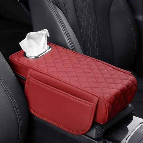ZIRTUS Auto-Armlehnen-Kissen für BMW 4er Gran Coupe/Series-4 M4 / i4 | 420i 420d 430i M440i xDRIVE Gran Coupe eDRIVE-40 M50 | 5-Doors, Mittelkonsole Auto Armlehnenschoner, F Red von ZIRTUS
